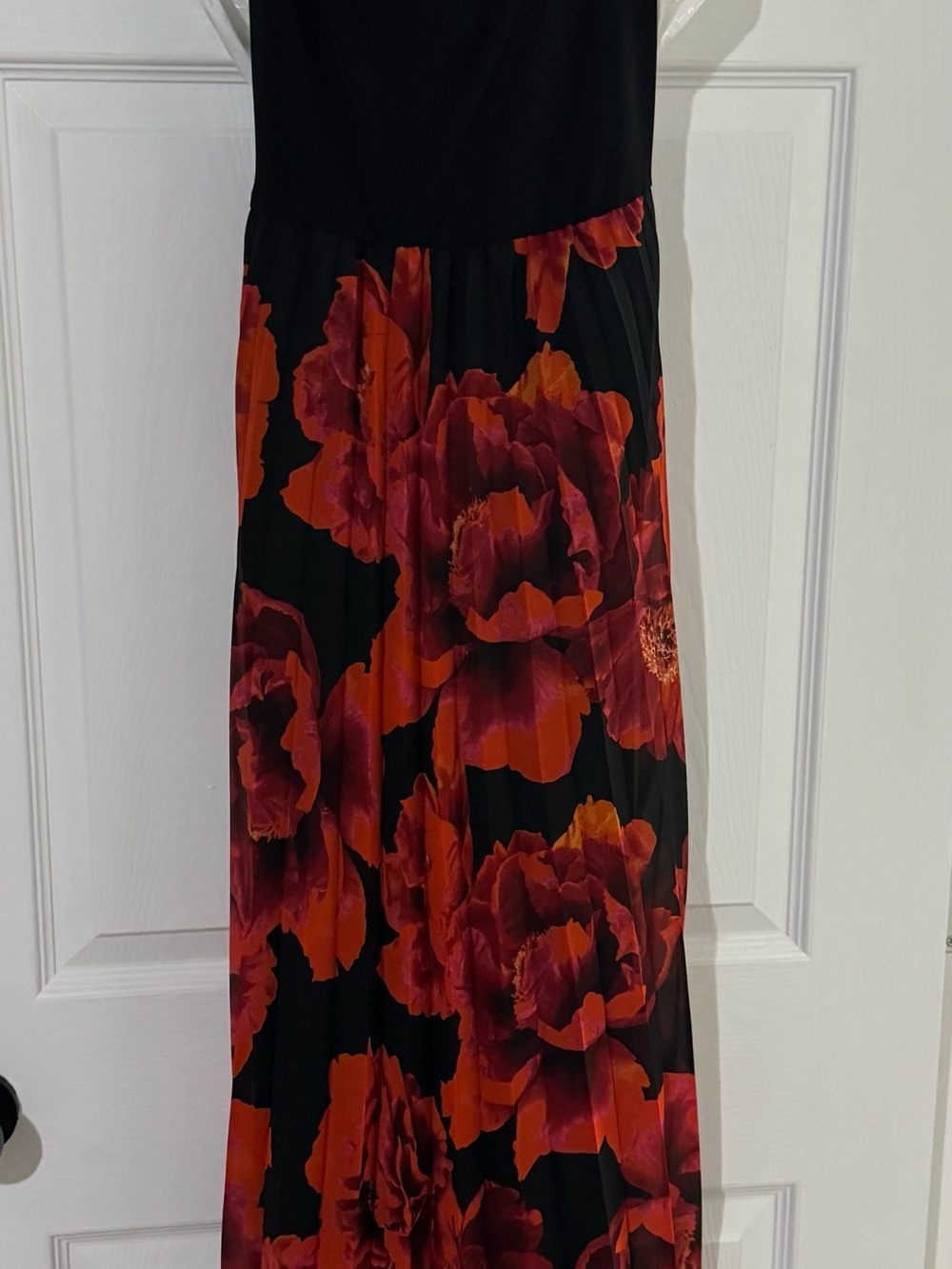 Black and Red Floral Print dress